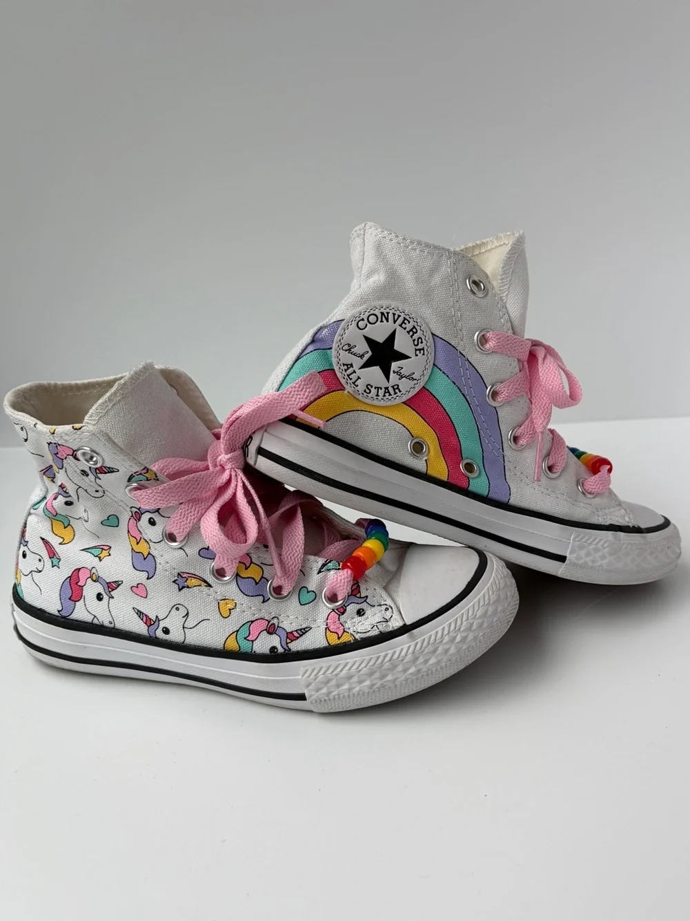 Converse Chuck Taylor All Star Hi-Top Sneakers Unicorn Rainbow Junior 12